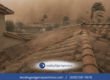 Arizona monsoon dust storm over tile